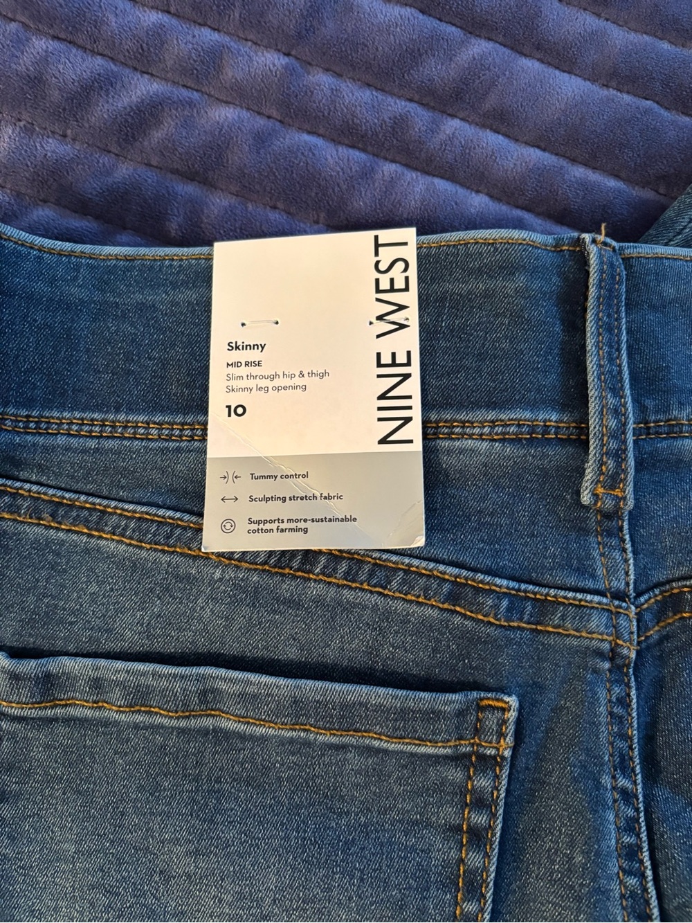Nine West Dark Blue Ankle Skinny Jeans
